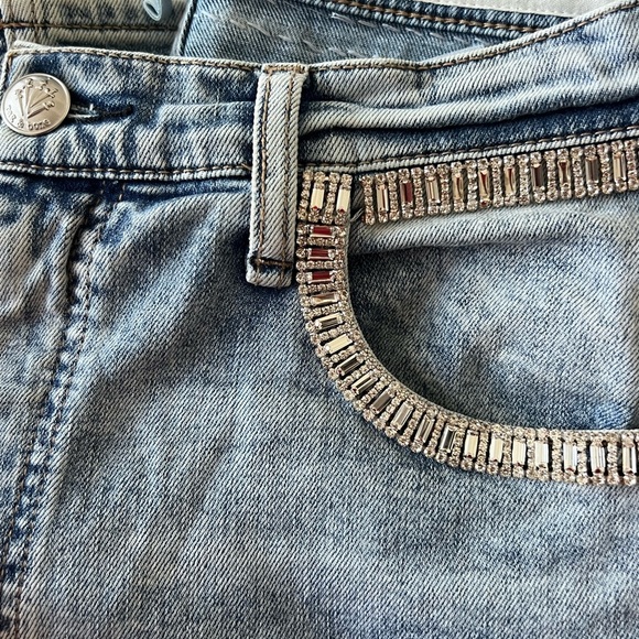 Rag & Bone Andi Embellished Ankle-Length Wide Leg Jeans - Picture 10 of 10